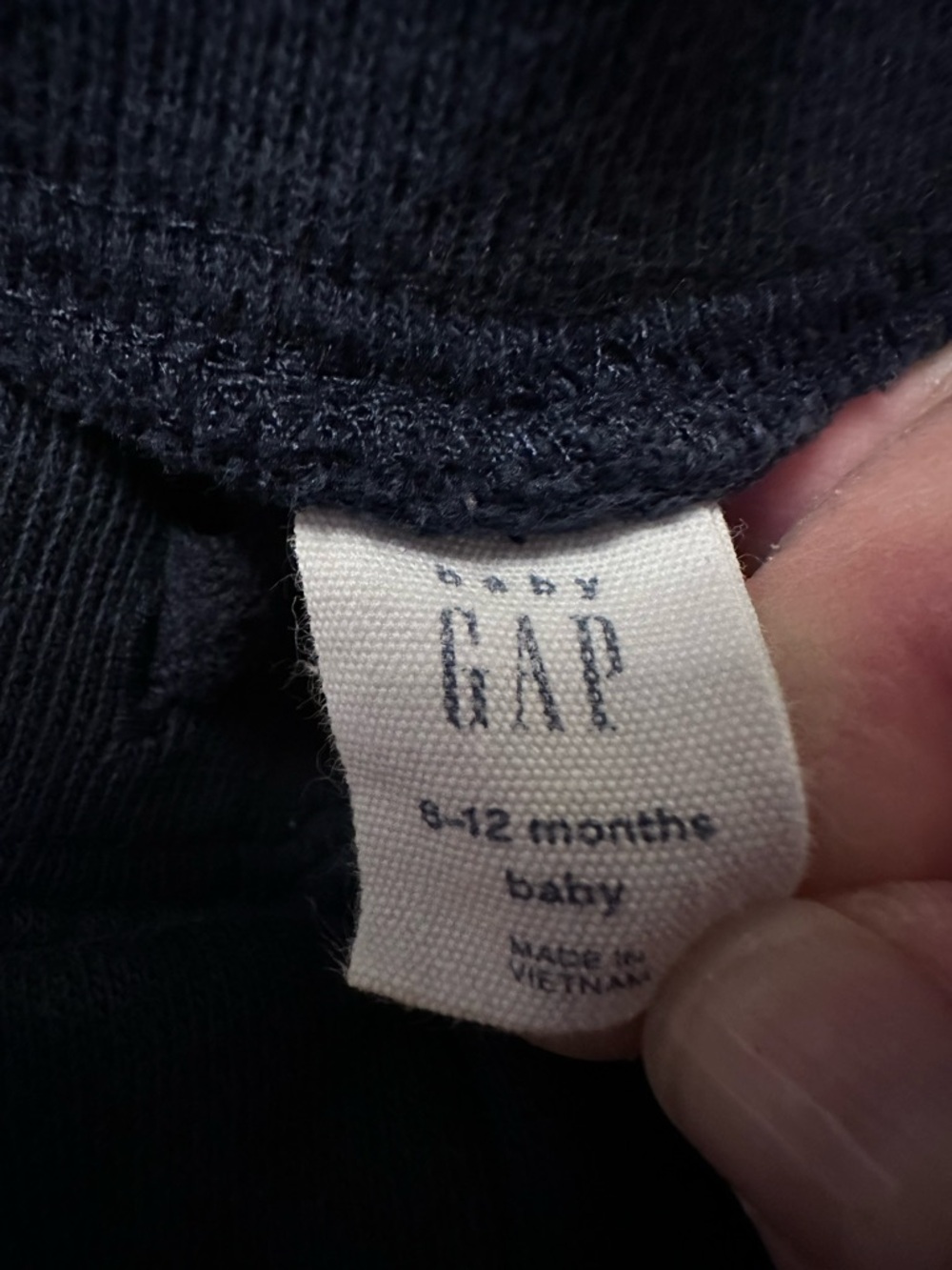 GAP Baby Joggers 6–12M Navy Sweatpants Soft Pull-On - Picture 2 of 2
